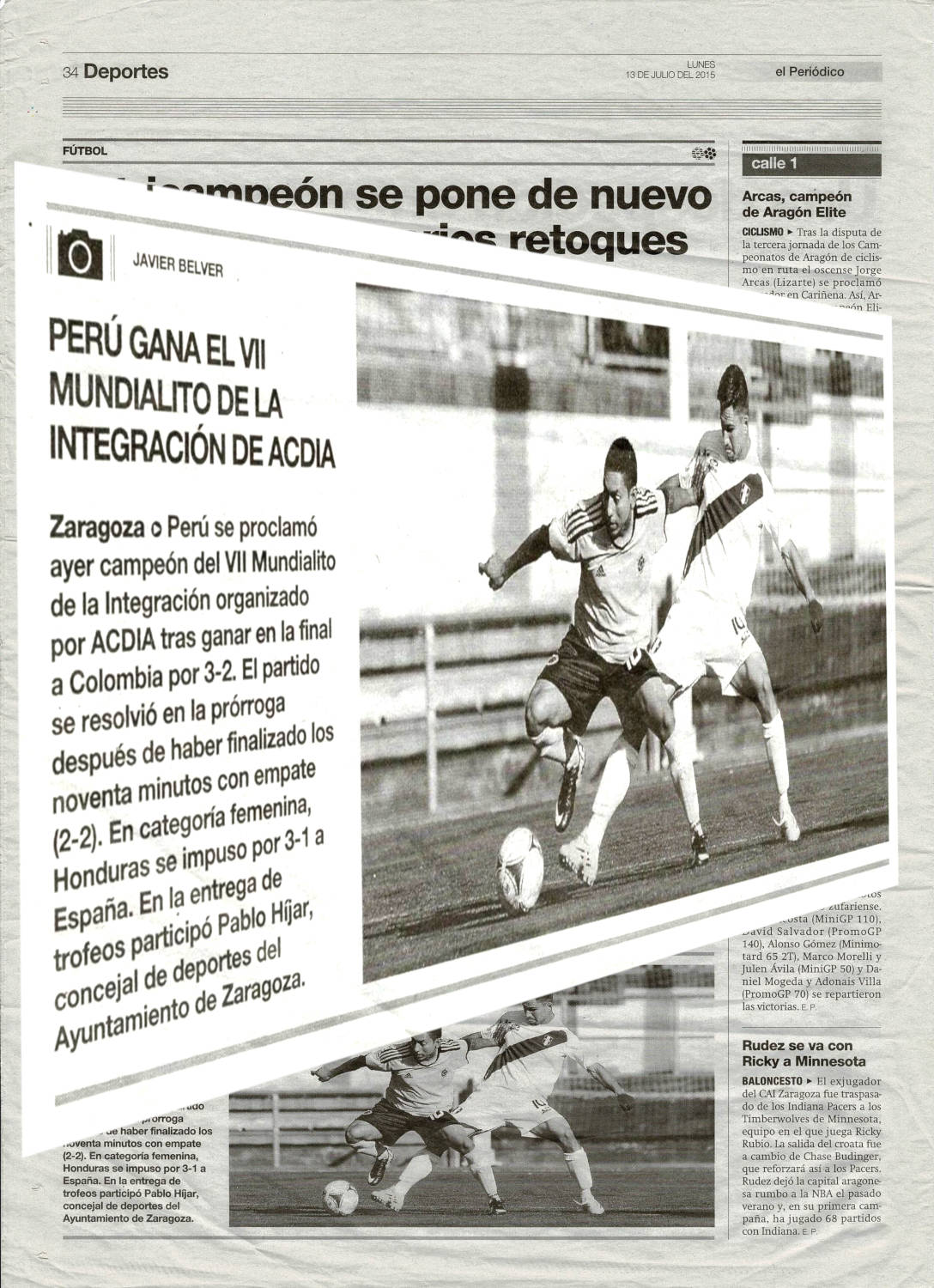 Perú gana el VII Mundialito Integración Zaragoza de ACDIA