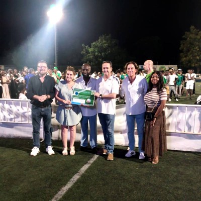 Entrega de cheque por los goles a Aspanoa - Mundialito Integración Zaragoza 2026